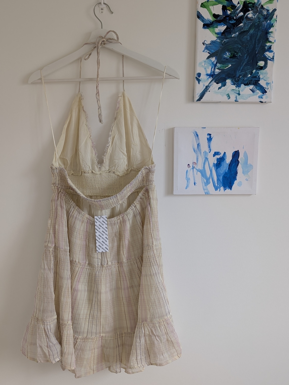 NWT Urban Outfitters Kimchi Blue Phoebe Halter Mini Dress - Picture 2 of 4
